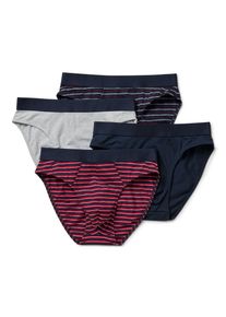 Tchibo - 4 Slips - Herren - Gr. 4Xl/10 - dunkelblau/gestreift