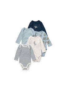 Tchibo - 5 Baby-Bodys mit Mitwachsfunktion - Unisex - Gr. 98/104 - creme/print