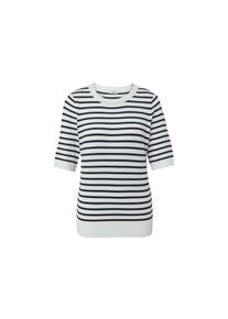 Tchibo - Gestreifter Feinstrickpullover - Damen - Gr. S - wei&szlig;/gestreift