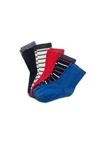 Tchibo - 5 Paar Socken - Damen - Gr. 35-38 - dunkelblau/gestreift
