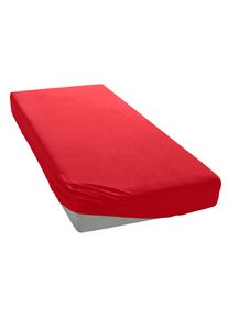 my home Spannbettlaken »PHYSALIS« Baumwolle in rot, Größe 140x200 18