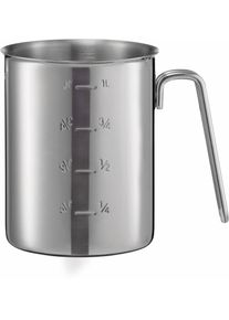Rösle Rösle Messbecher Edelstahl Innenskalierung in silberfarben, Größe Volumen 1 l