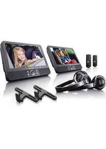 Lenco Portabler DVD-Player »DVP-939 - port. 9 DVD-Player Set mit Doppellaufwerk/ Kopfhörer« Haltergungen & Kopfhörer im Lieferumfang in schwarz