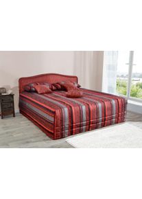Westfalia Schlafkomfort Polsterbett H2 wählbar zwischen Kaltschaum oder Bonnell-Federkernmatratze in rot, Größe Liegefläche B/L: 160 cm x 200 cm