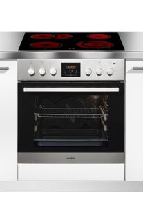 Privileg Elektro-Herd-Set »PHVR6 OH5V2 IN« mit 2-fach-Teleskopauszug Hydrolyse Set in silberfarben, Größe 0