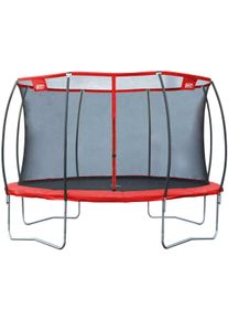 BEST Sporting Gartentrampolin »57142 Superstar Red« Ø 426 cm mit Netz in rot, Größe B/L/T: 426 cm x 260 cm x 426 cm