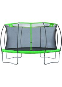 BEST Sporting Gartentrampolin »57123 Superstar 2.0« Ø 426 cm mit Netz in grün, Größe B/L/T: 426 cm x 260 cm x 426 cm