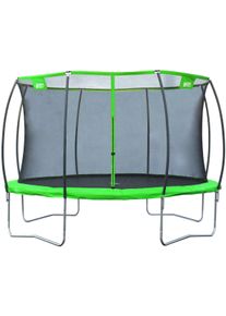 BEST Sporting Gartentrampolin »57122 Superstar 2.0« Ø 366 cm mit Netz in grün, Größe B/L/T: 366 cm x 260 cm x 366 cm
