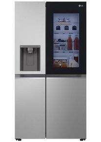 LG GSGB71PYLL Side-by-Side Stand-Kühl-Gefrierkombination 91,3cm breit 635 Liter Eis Crushed Ice Wasserspender Wassertank WLAN prime silver