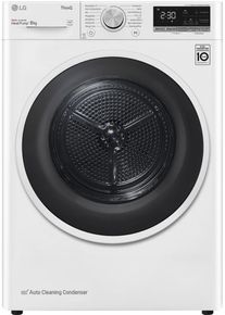 LG RT80V9 W&auml;rmepumpentrockner 8kg LED-Display Smart ThinQ Auto-Funktion T&uuml;ranschlag wechselbar wei&szlig;