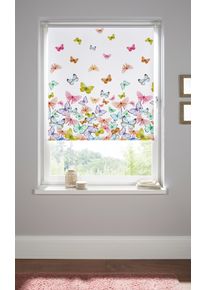 Home Affaire Seitenzugrollo »Butterfly« verdunkelnd energiesparend ohne Bohren freihängend Hitzeschutz, Schmetterlinge, bunt, bedruckt, Klemmträger...