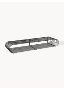 AYTM P&oacute;łka ścienna z metalu Curve, S 80 cm Czarny Metal S 80 x W 12 cm