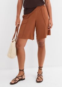 bonprix Femei Bermude din jerse cu talie comodă, maro, 40/42