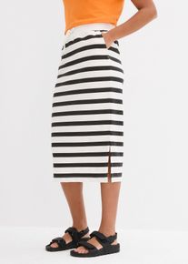 bonprix Femei Fustă casual, până sub gambe, negru, 44/46