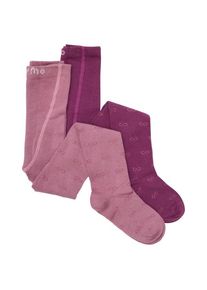 Minymo Kid's Stockings with Pattern 2-Pack Tights Kids (80/86, pink/purple)