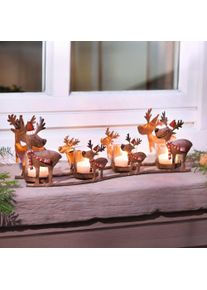 Windlicht "Rentierfamilie", 5tlg.