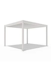 Weide Pergola Deluxe ca. 360x400 cm Weiß Netzbetrieb inkl. LED