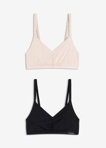 Lot de 2 soutiens-gorge bralettes Feel Comfort en modal doux - noir - taille 44 - Modal - bonprix