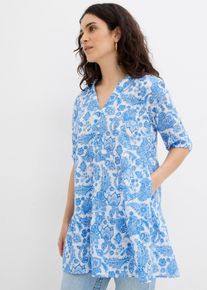 Tunique longue 100% coton - blanc - taille 54 - 100% coton - bonprix