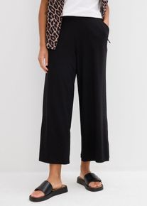 bonprix Spodnie 7/8 z bawełny organicznej ze stretchem, czarny, 48/50