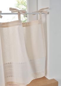 Gardinkappe i økologisk bomull med print, beige, størrelse 30x120 cm, bonprix