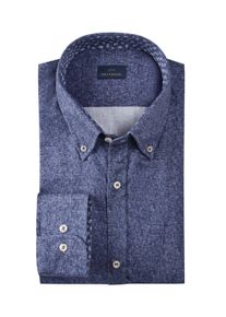 Paul & Shark Big & Tall Sizes - Paul & Shark - Soft shirt with herringbone pattern and lined collar - 45