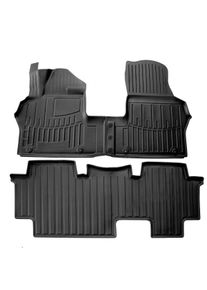Boni-Shop® Auton kumimatot 3D, VOLKSWAGEN ID. Buzz (2022-...) 5-Sitzer, muotoon ommellut matot, korkeareunaiset