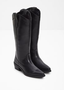 bonprix Mujer, Botines vaqueros, negro, 37