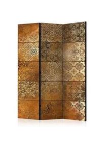 Artgeist Paravent , Braun, Beige , Holz, Textil , Kiefer , massiv , Abstraktes , 135x172x3 cm , Motiv auf Vorder- und Rückseite , Kleinmöbel