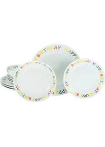 Creatable Tafelservice , Multicolor , Keramik , 12-teilig , Texte , lebensmittelecht, stapelbar , Geschirr, Geschirrsets, Tafelservice