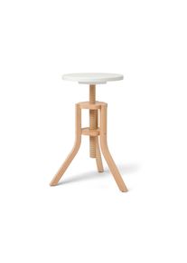 Tchibo - Vretenová taburetka - farba: biela
