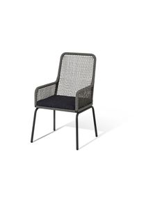 Tchibo - Stolička s vysokým operadlom s textilným výpletom - farba: čierna