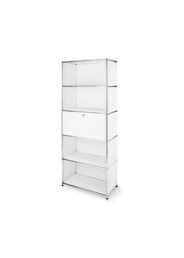 Tchibo - Vysoký kovový regál »Cn3« s výklopnou priehradkou - farba: sivá