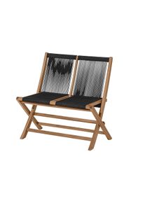 Tchibo - Skladacia záhradná lavička s textilným výpletom - farba: čierna