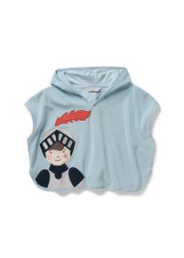 Tchibo - Frot&eacute; pončo - pre b&aacute;b&auml;tko - veľ. 98/104 - farba: modr&aacute;