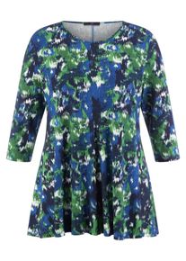 Emilia Lay - Rundhals-Shirt mit 3/4-Arm, blau, Gr. 52, Viskose