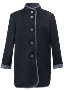 Peter Hahn - Loden-Longjacke, blau, Gr. 36, Schurwolle
