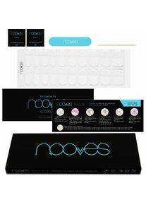 Nooves, Nagelstyling + Kunstnägel, NAILS Premium Precured Gel Nail Foils French LUXE Transparent French Salon Quality Long Lasti (Nagellacktrockner)
