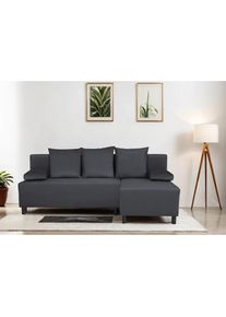 Inosign , Ecksofa »IWALANI, Schlafsofa mit Bettkasten, Recamiere beidseitig montierbar«, L-Form, B/T/H 199/135/83 cm, Struktur weich & Velvet ,...