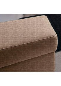 DOMO collection, Hocker &raquo;Alisson&laquo;, braun/beige, Microfaser aus 100% Polyester;Softlux , das pflegeleichte Kunstleder aus 80% PVC, 18% Polyester und 2%