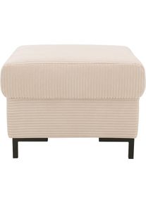 Inosign , Polsterhocker »Jamie 2«, auch in Cord, passend zur Serie, B/T/H: 54/54/45 cm , creme