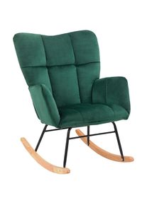 Inosign , Schaukelsessel »Anika, Ohrensessel Wohnzimmer mit Funktion, «, (1 St.), Sitz und Rücken gepolstert, Beine aus Metall und Holz, Sitzhöhe...