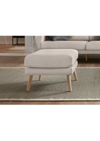 Andas , Hocker »Bille«, mit Eiche-Beinen, Design by Morten Georgsen , creme