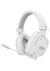 SADES , Gaming-Headset »Snowwolf SA-722S«, Mikrofon abnehmbar , weiß , Das verstellbares Kopfband und leichte Gewicht bietet hervorragenden...