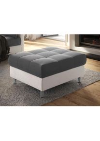 Collection AB , Hocker »Innsbruck«, inklusive komfortablen Federkerns , hellgrau/anthrazit