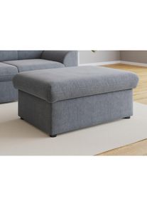DOMO collection , Hocker »Topper«, mit Wellenunterfederung, auf Kunststoffgleitern , dunkelgrau