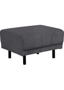 Inosign , Polsterhocker »AGNIA B/T/H: 70/64/43 cm«, passend zur Serie, auch in Cord und Bouclé , anthrazit