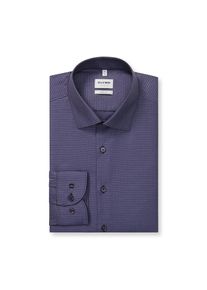 OLYMP, Herren, Businesshemd &raquo;Level 5&laquo; Body Fit, New York-Kentkragen, modisches Muster, viola, N-Gr, 44 -N-Gr, viola, Langarmhemd von OLYMP