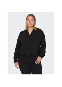 Only CARMAKOMA , Shirtbluse »CARMETTA LIFE V-NECK TOP WVN NOOS« , Black , 50 , 50 , Blusenshirt von Only CARMAKOMA