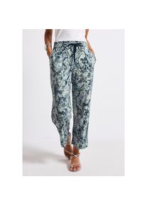 Street One , Stoffhose »Style Emee« Sommerhose mit elastischem Bund und Tunnelzug, mit grafischem Muster , arona blue , Länge 26 , 38 -Länge 26 ,...